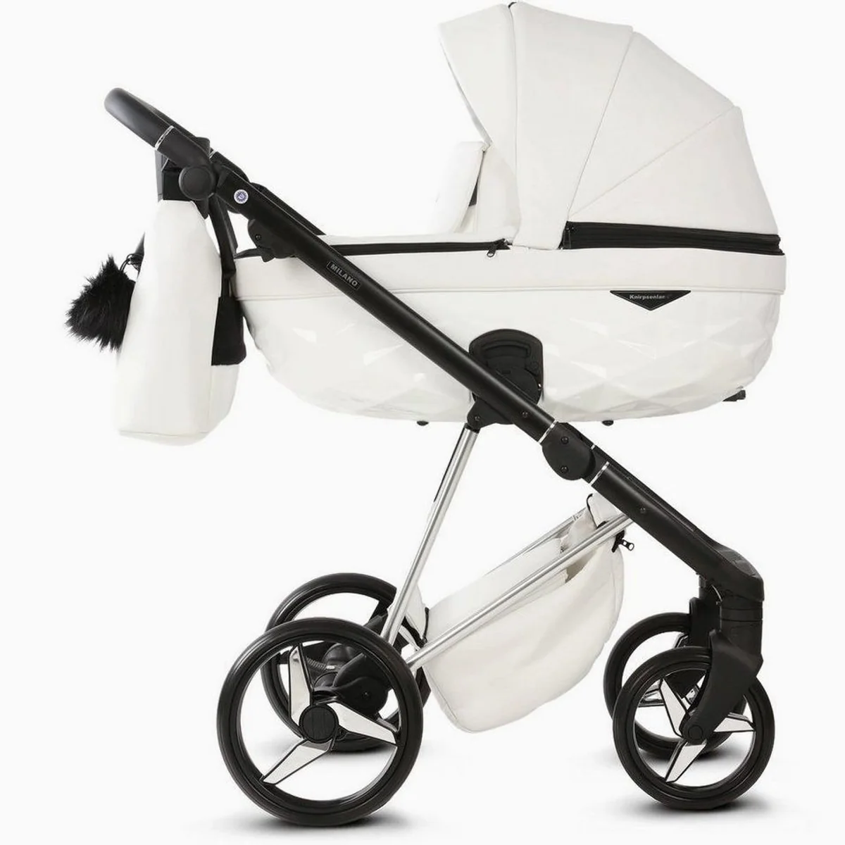 Knirpsenland Milano Kombi-Kinderwagen, 2in1 Babywanne & Sportsitz, hohe Sicherheit