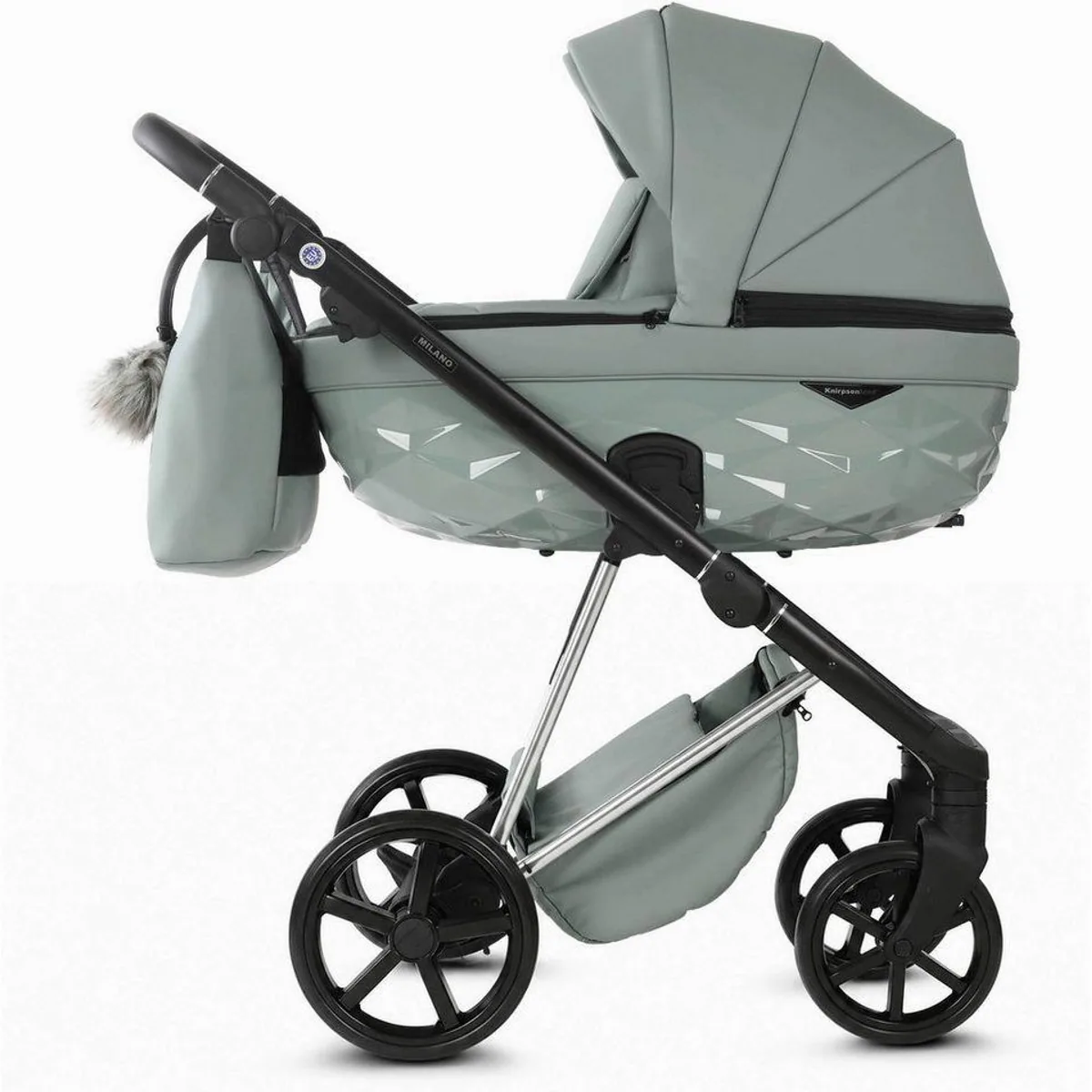 Knirpsenland Milano Kombi-Kinderwagen, 2in1 Luxus, hohe Sicherheit, viel Zubehör
