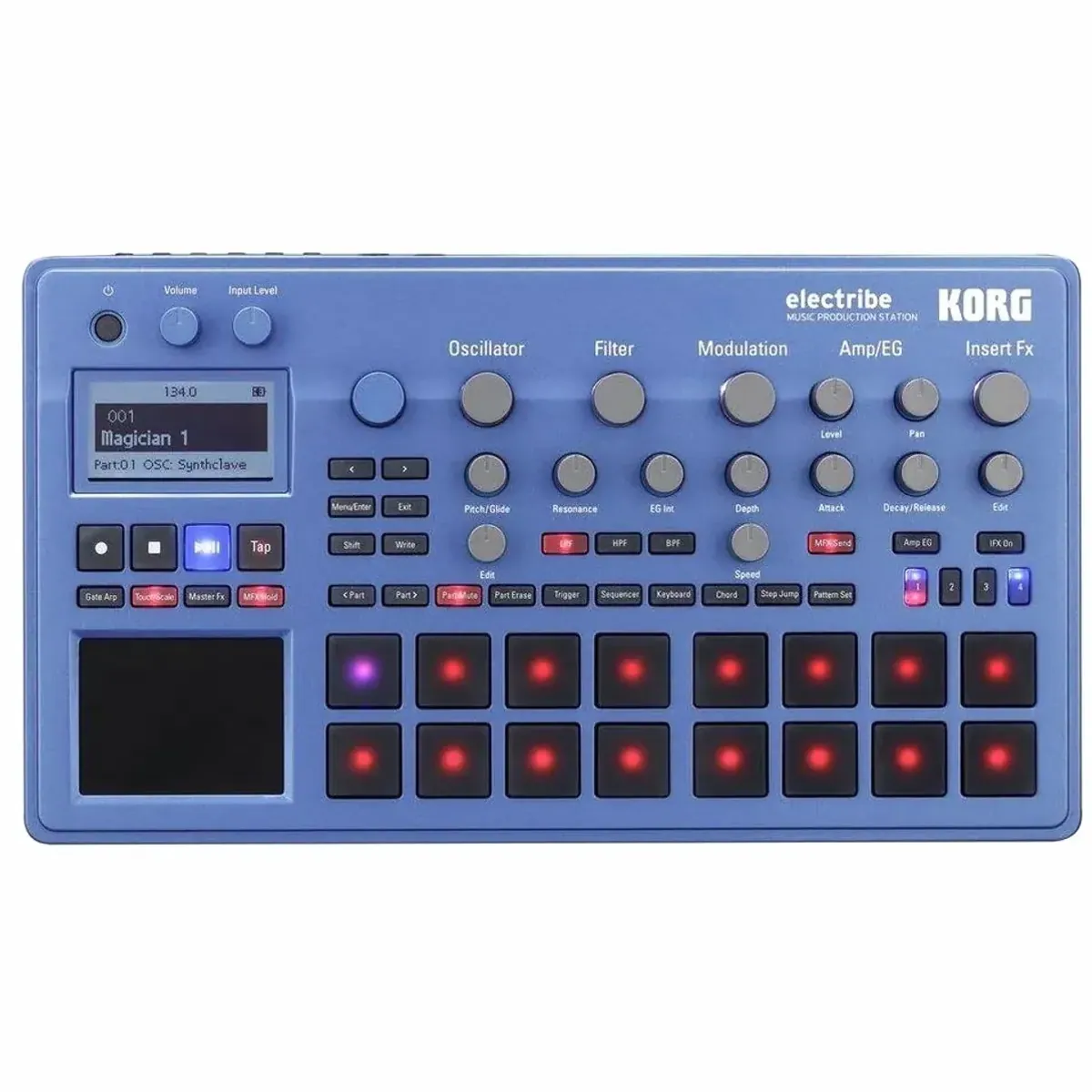 Korg Electribe Blue Drum Machine, 16 Parts, 250 Pattern, 409 Oszillator-Typen