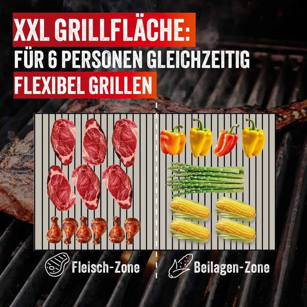 Landmann VOLTRIS Elektro-Grillwagen, 3200 W, präzise Temperaturkontrolle, zwei Fleischthermometer 4