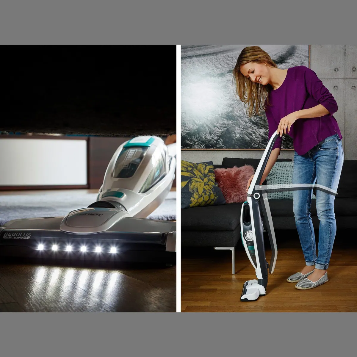 Leifheit Regulus PowerVac 2in1, kabelloser Akku-Staubsauger, 40 Min. Laufzeit, beutellos 4