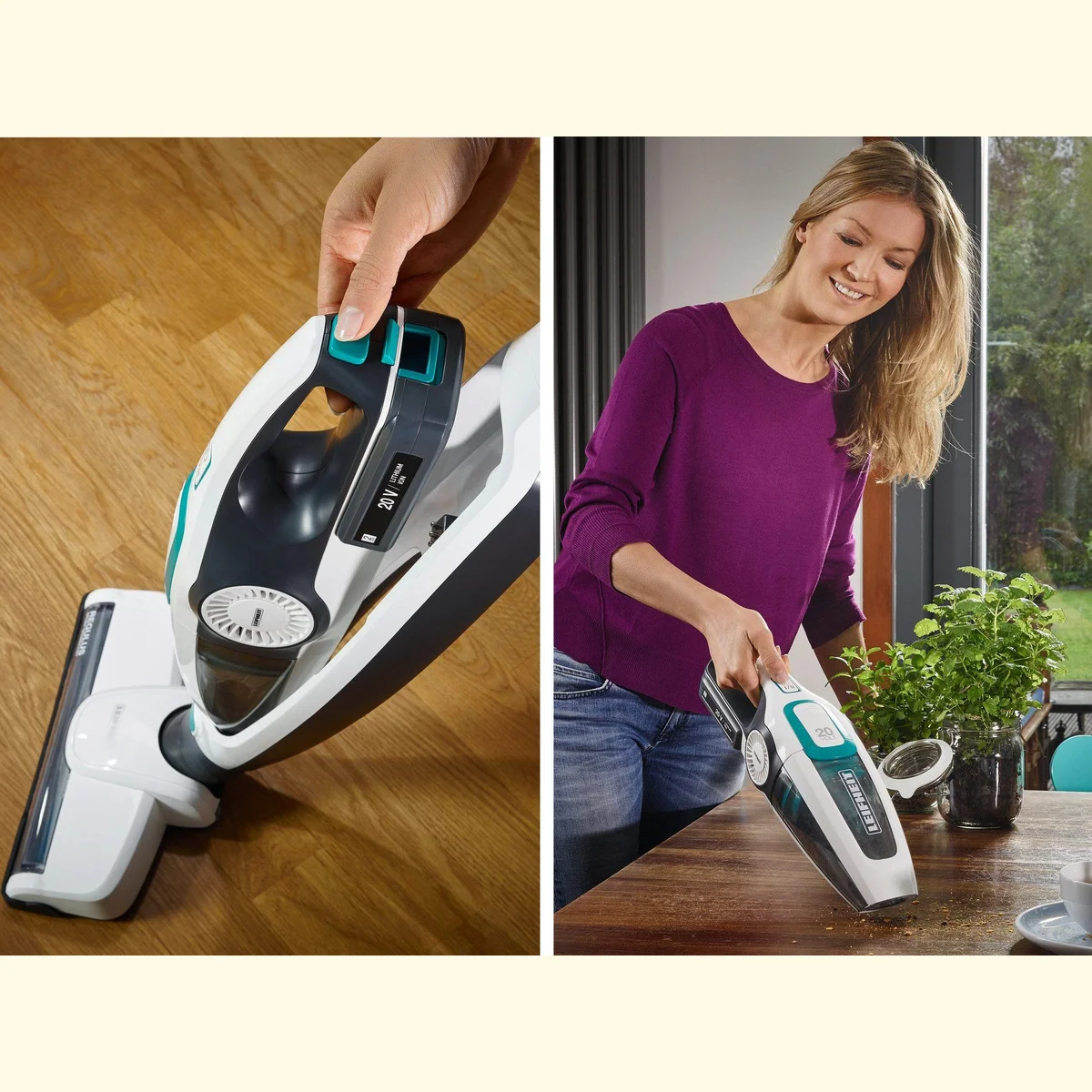 Leifheit Regulus PowerVac 2in1, kabelloser Akku-Staubsauger, 40 Min. Laufzeit, beutellos 5