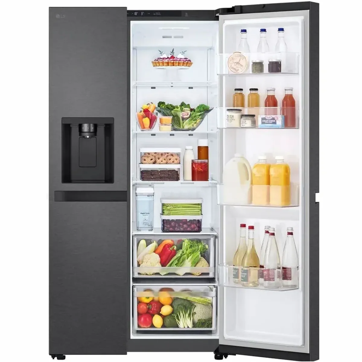 LG GSLC41EPPE Side-by-Side Kühlschrank, Total No Frost, Multi-Airflow, integrierter Wassertank 5