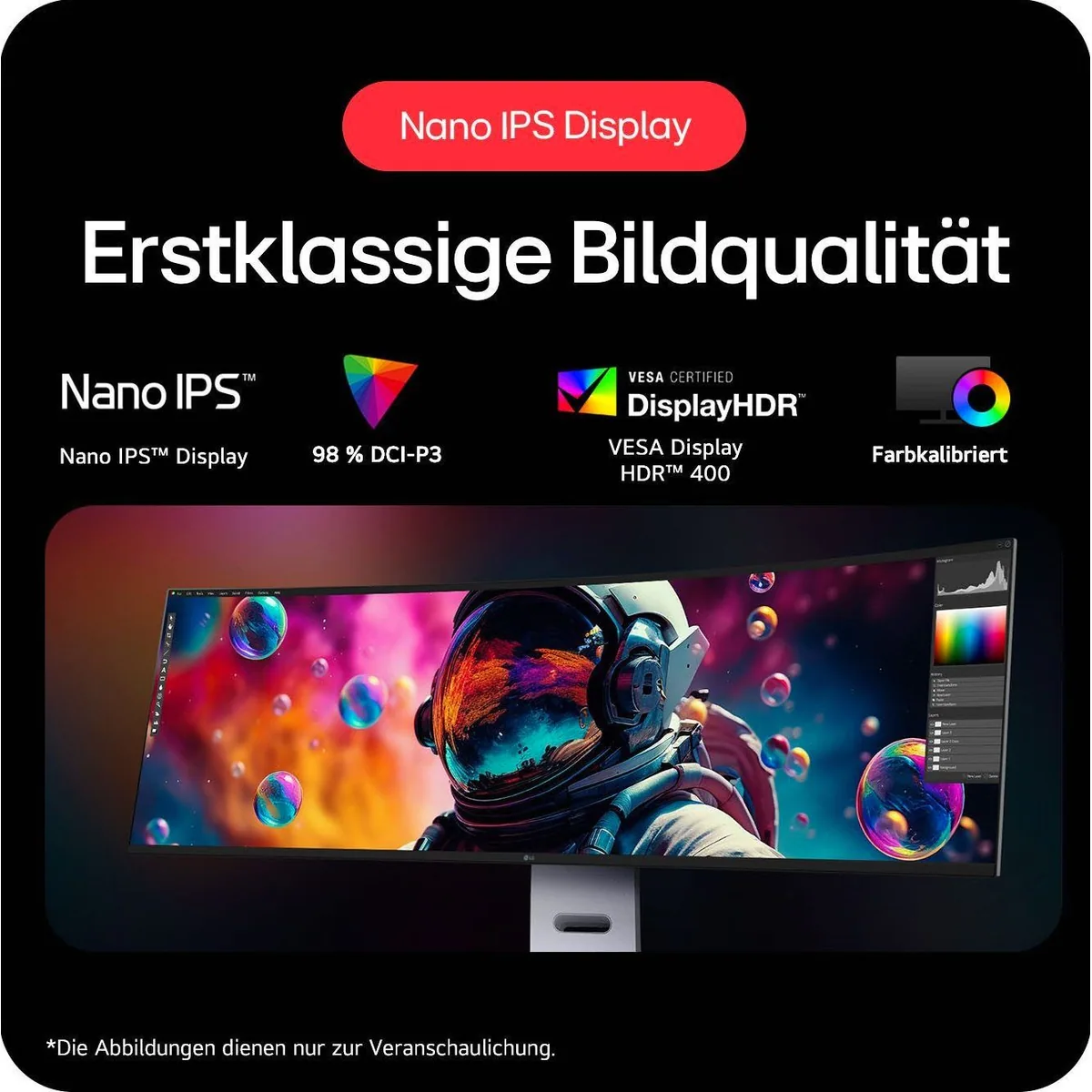 LG 49U950A Curved-Gaming-Monitor, 49 Zoll, DQHD, 144 Hz, HDR10 2
