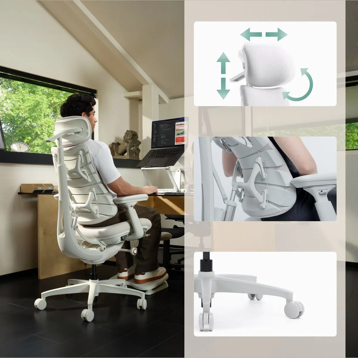 LiberNovo Omni Gen Drehstuhl, ergonomisch, höhenverstellbar, 4D-Armlehnen 5