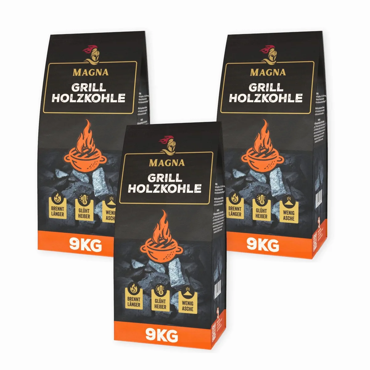 Magna Grillkohle Palette, 450 kg Premium-Holzkohle, hohe Temperaturen, lange Glutdauer 2