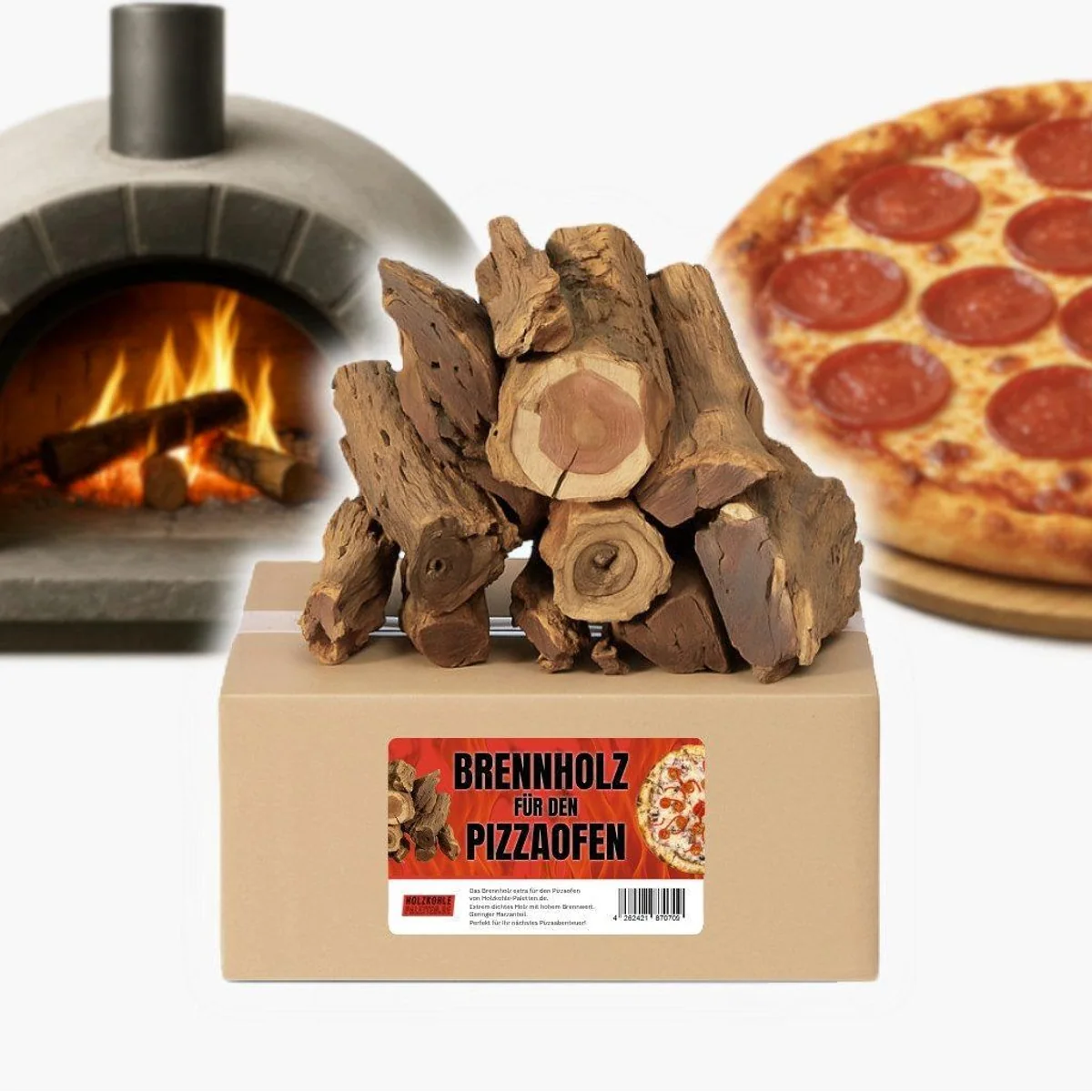 Magna Kaminholz für Pizzaöfen, hochdicht, effizient, — 1-St. 2