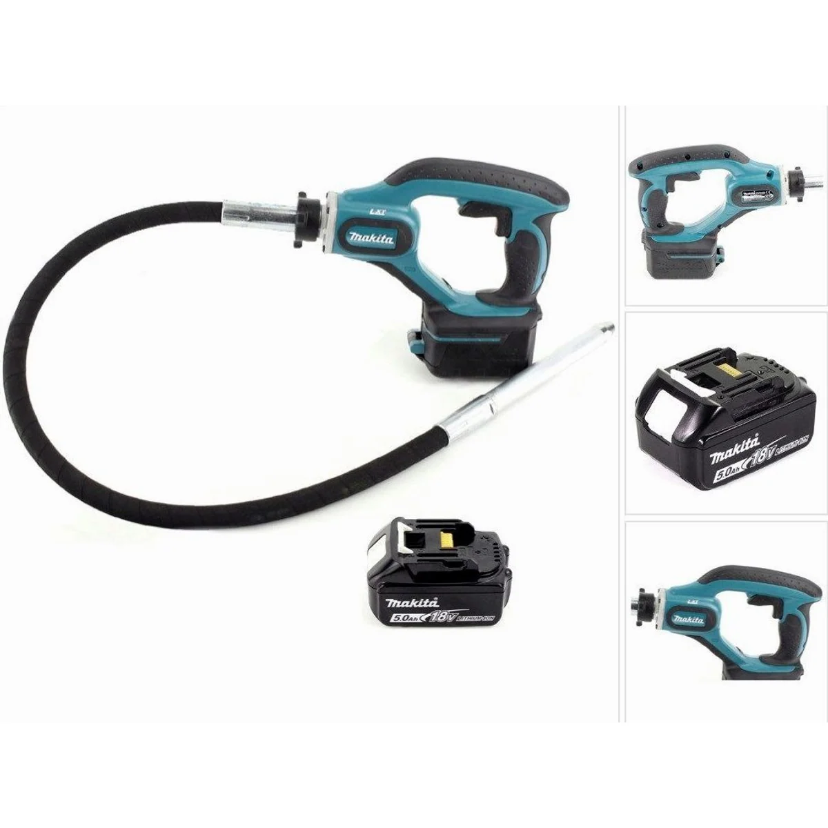 Makita DVR 450, Akku-Betonverdichter 18V, 5,0 Ah Akku, mobil & langlebig