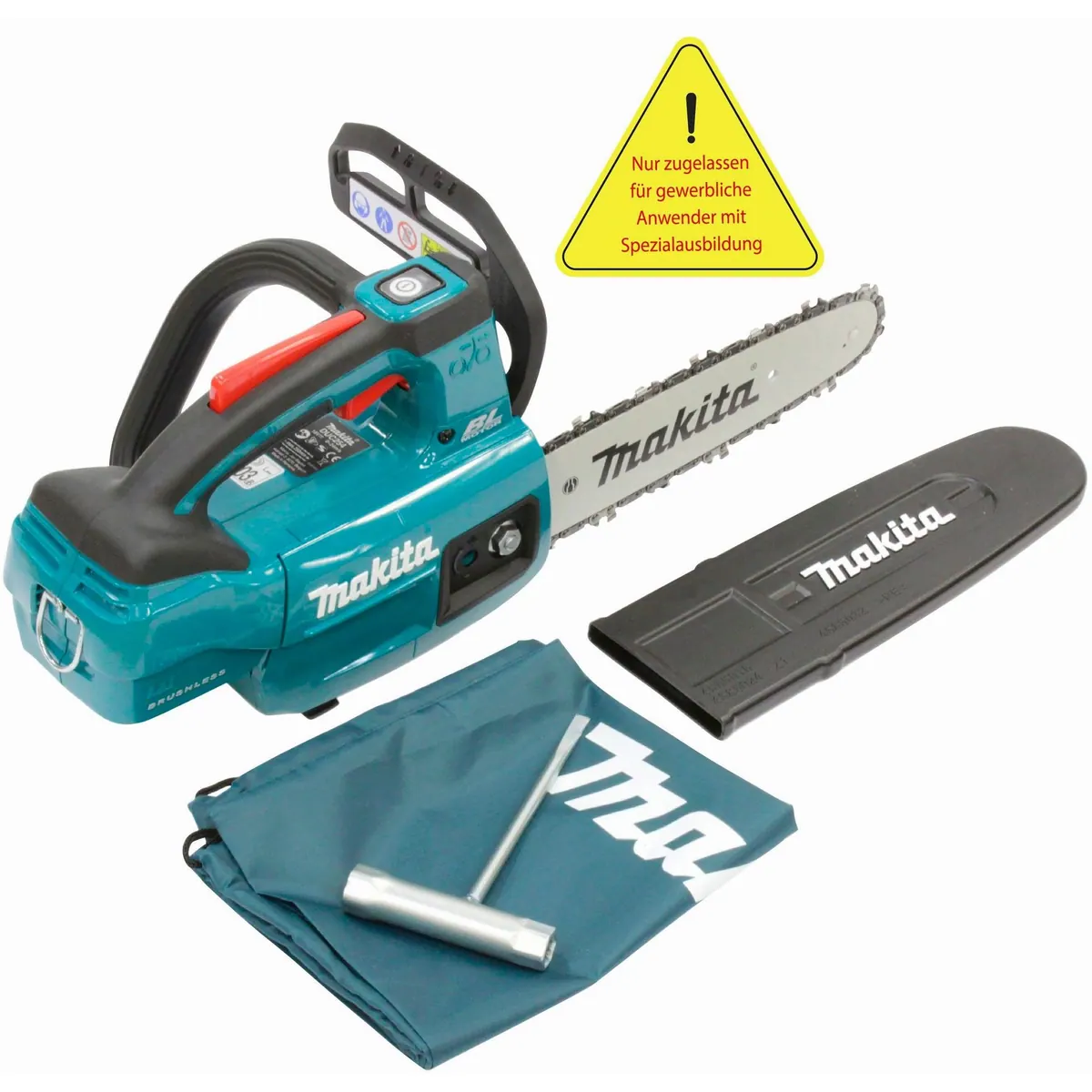 Makita DUC254Z Akku-Kettensäge, 25 cm Schwertlänge, 24 m/s Kettengeschwindigkeit