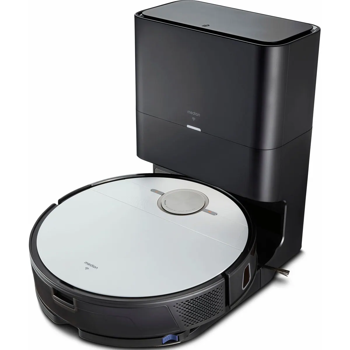 Medion Saugroboter X50 SW, 2-in-1 Funktion, Teppicherkennung, App-Steuerung