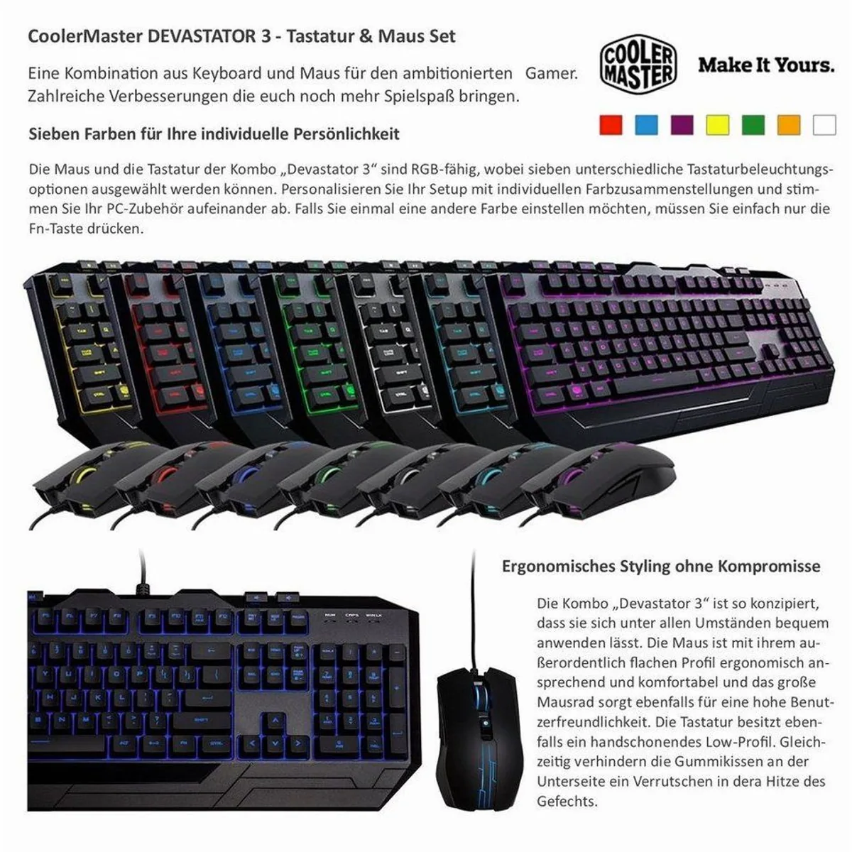 Meinpc Gaming-PC Set, 27" Monitor, AMD Ryzen 7, 32 GB RAM, 1000 GB SSD 3