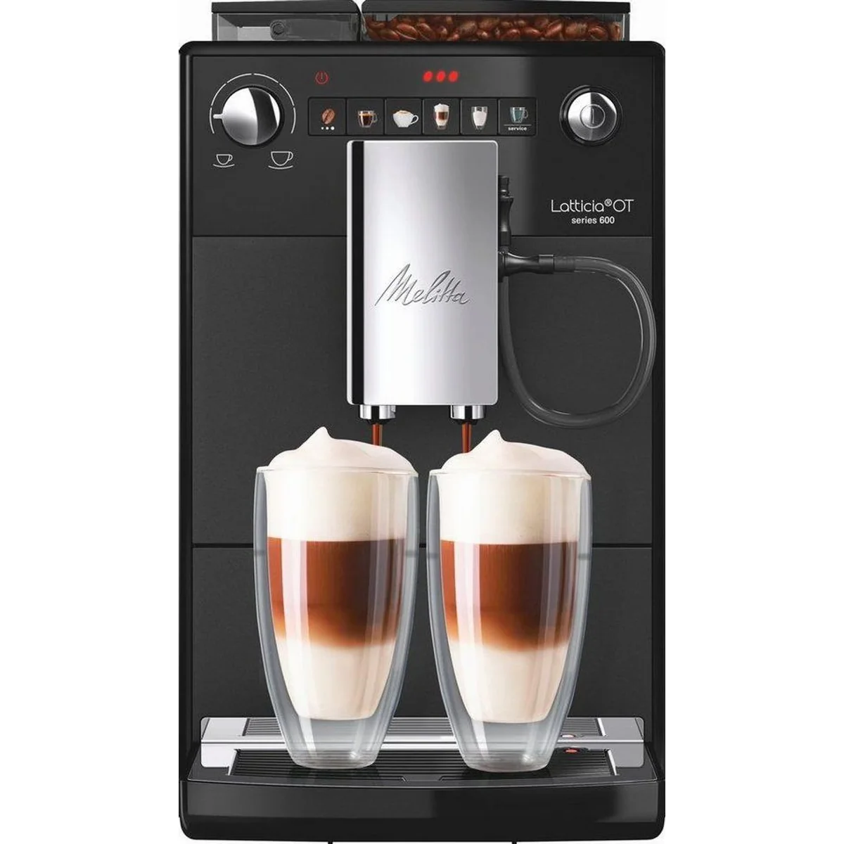 Melitta Latticia One Touch F300-100, doppelte Milchaufschäumung, XL Wassertank, XL Bohnenbehälter 3