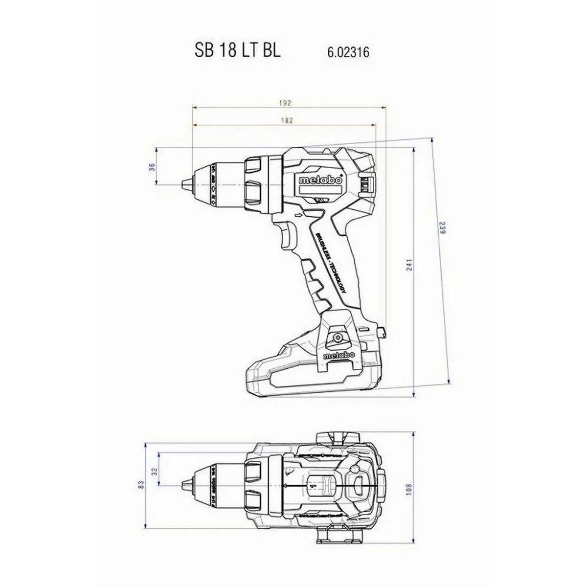 metabo SB 18 LT BL Akku-Schlagbohrmaschine, kompakt, leistungsstark, vielseitig 4