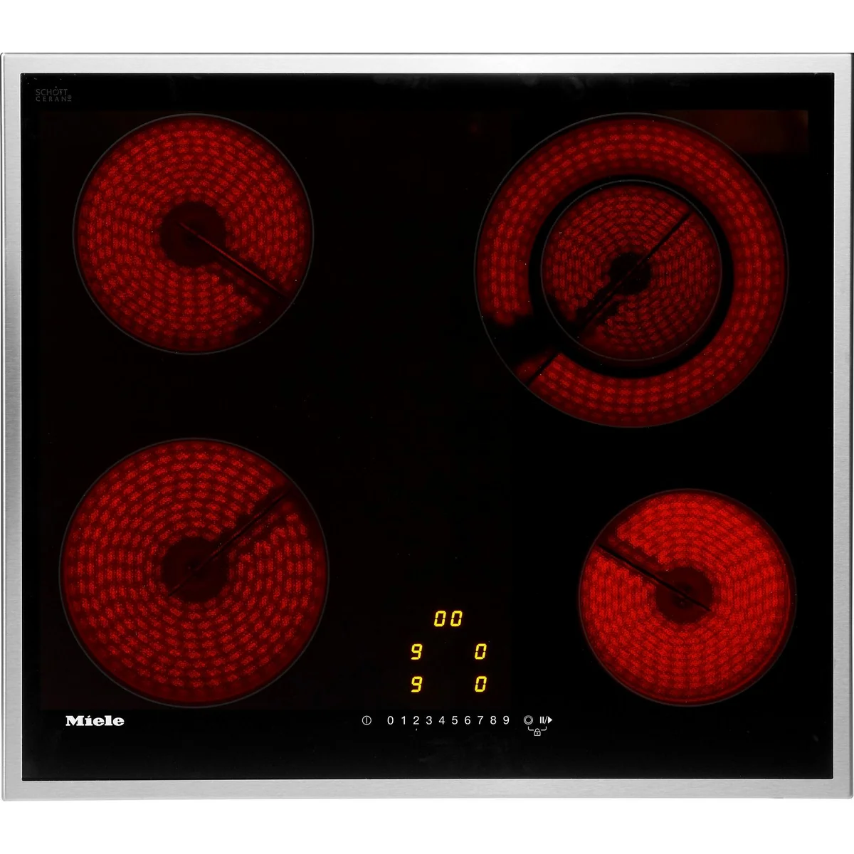 Miele KM 6520 FR Elektro-Kochfeld, sicher, energieeffizient, präzise Temperaturkontrolle