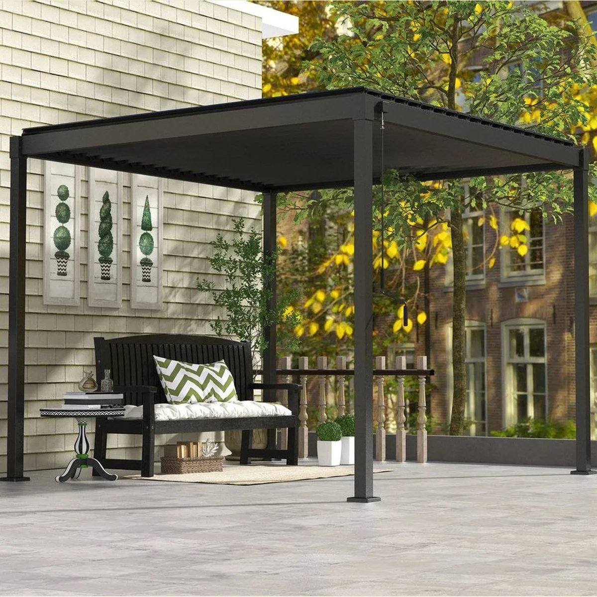 Mirador Pergola 80S Pavillon, verstellbares Lamellendach, stabiler Stahl 2