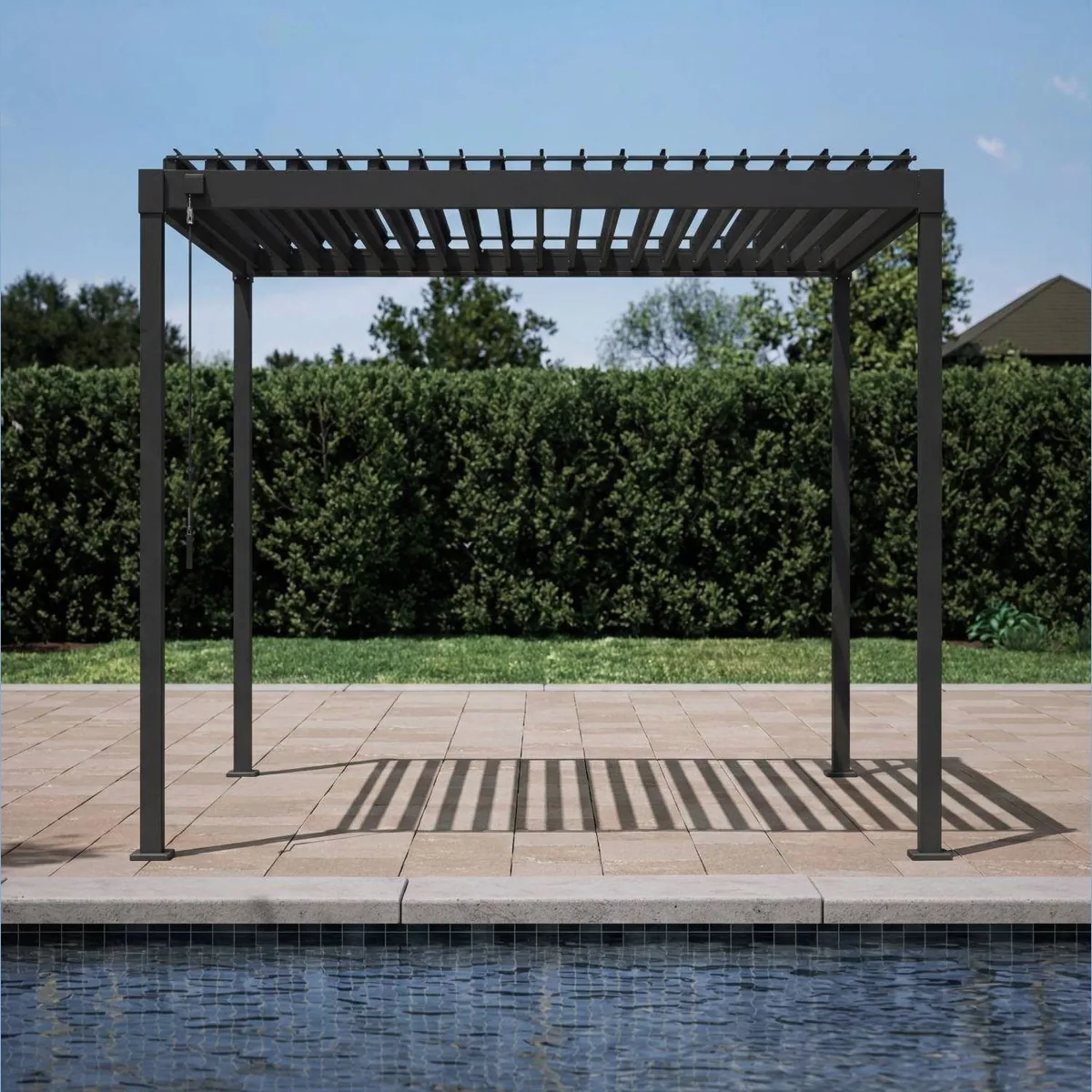 Mirador Pergola 80S Pavillon, wetterfestes Lamellendach, stabiler Stahl