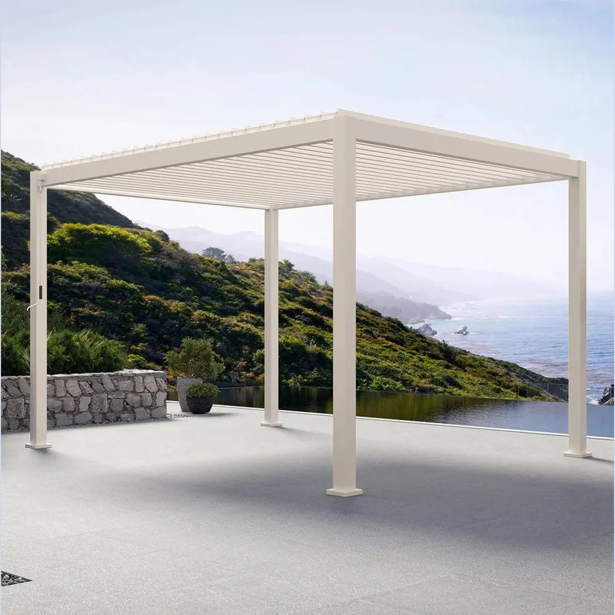 Mirador Pergola 111DA, schwenkbares Lamellendach, wetterfest, robust — 400x300x250 cm 2