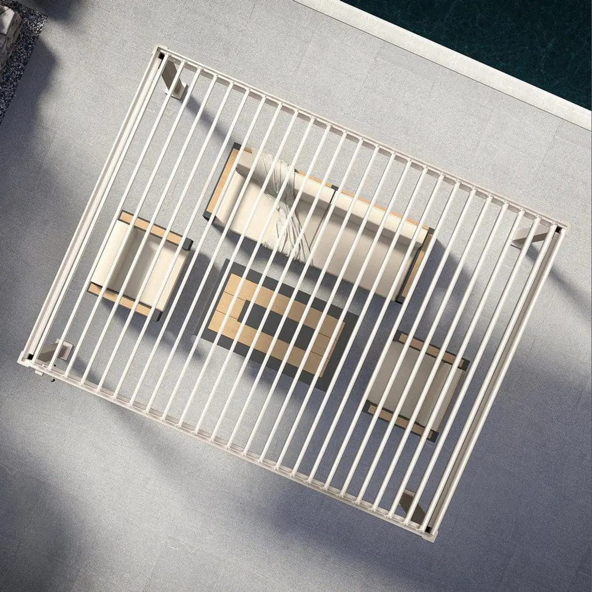 Mirador Pergola 111DA, schwenkbares Lamellendach, wetterfest, robust — 400x300x250 cm 4