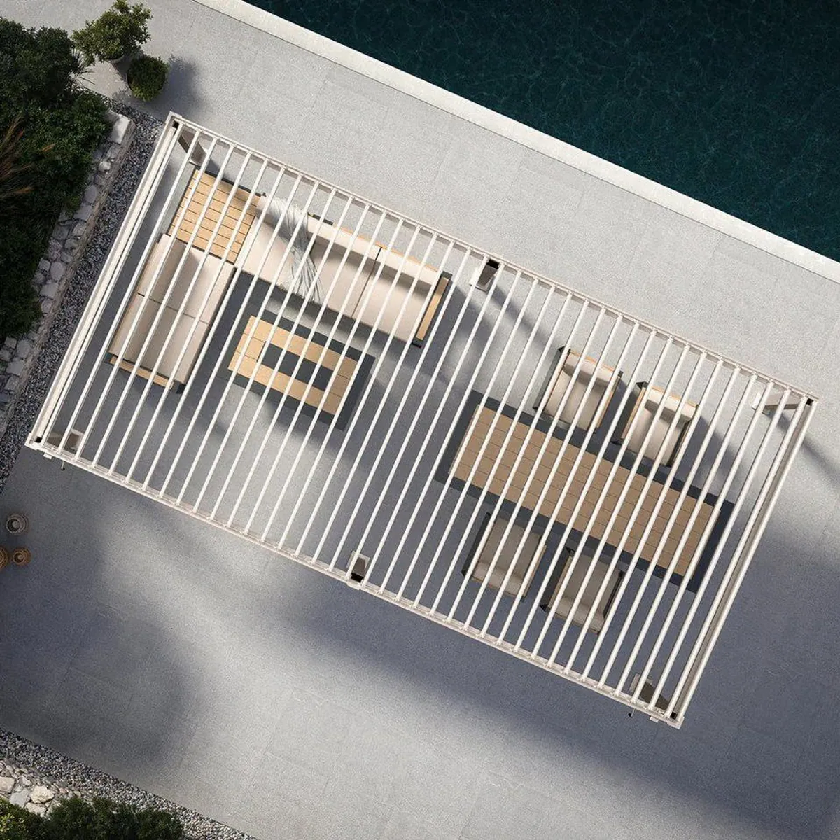 Mirador Pergola 111DA, schwenkbares Lamellendach, wetterfest — 600x300x250 cm 4