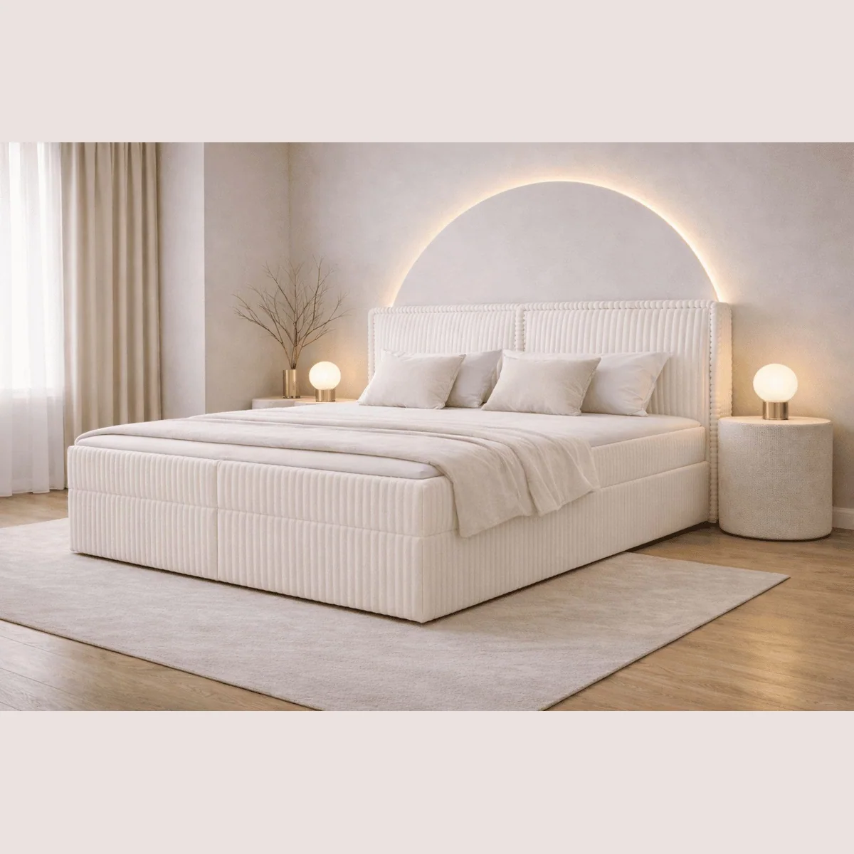 MOEBLO Boxbett Bett 04, elegantes Design, komfortabler Topper, praktischer Stauraum 3