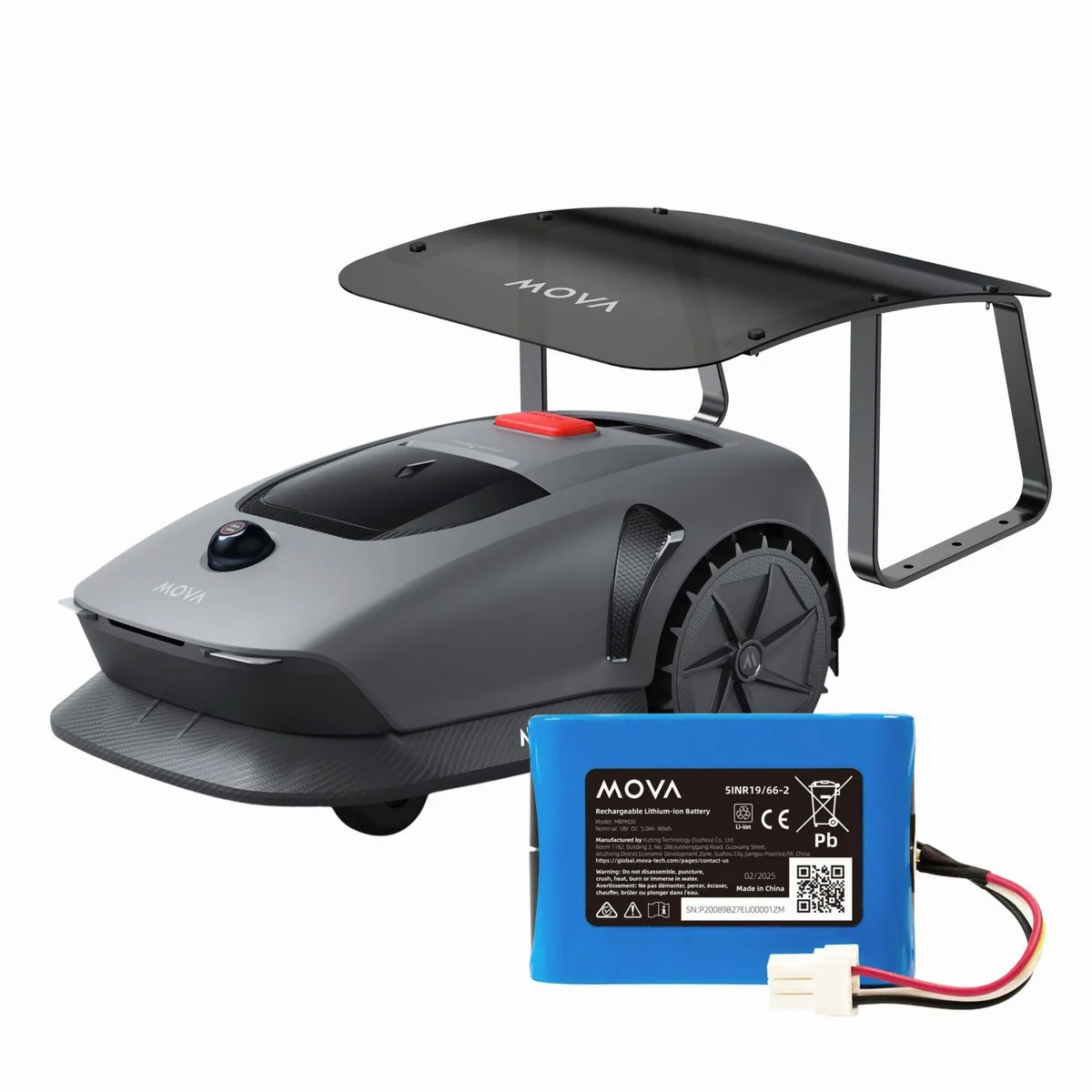 Mova 600 Kit Rasenmähroboter, längere Laufzeit, intelligente Mähstrategie, kabellose Begrenzung 4