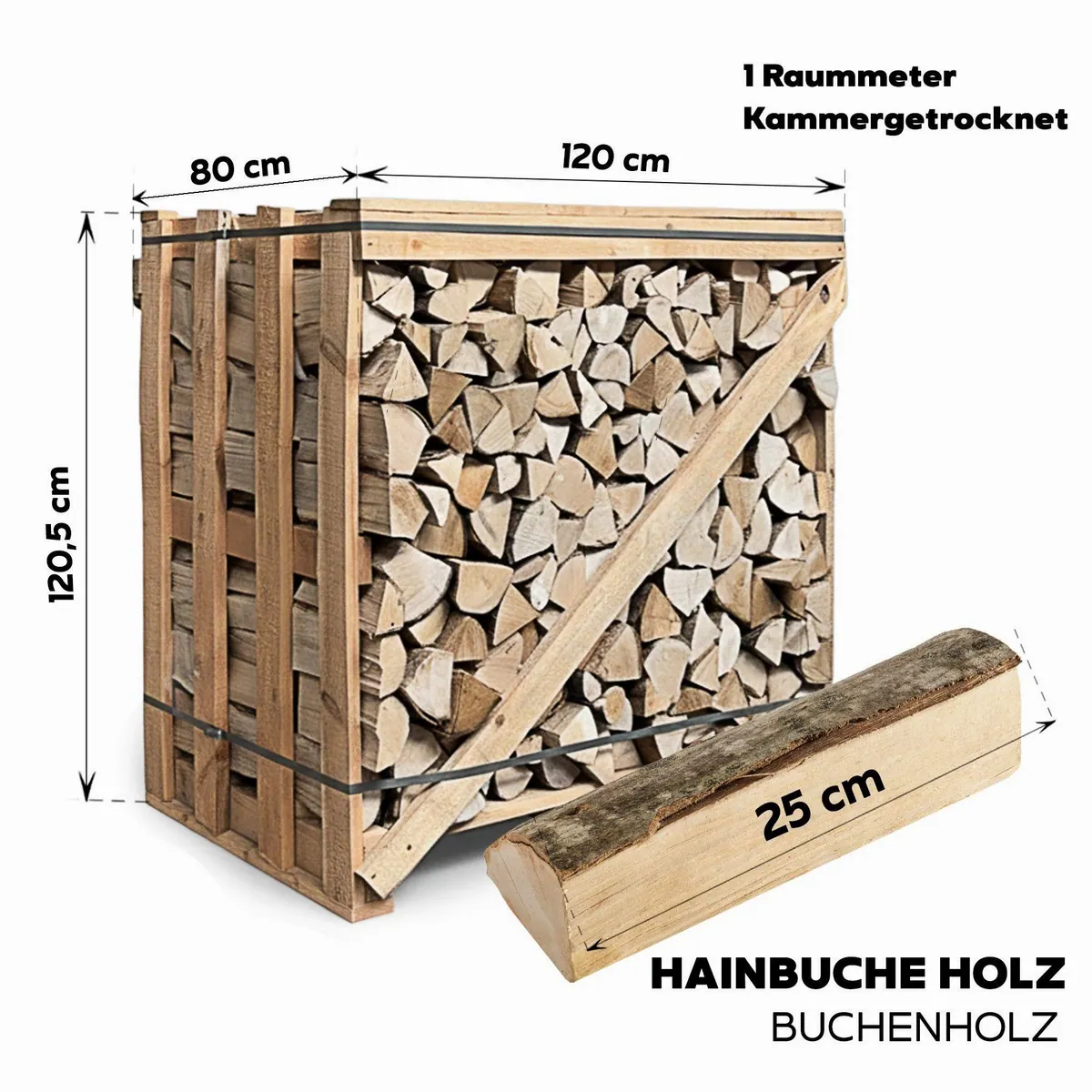 Neandertaler Feuer Hartholz, 500 kg, hoch Heizwert, kammergetrocknet, direkt vom Hersteller 2