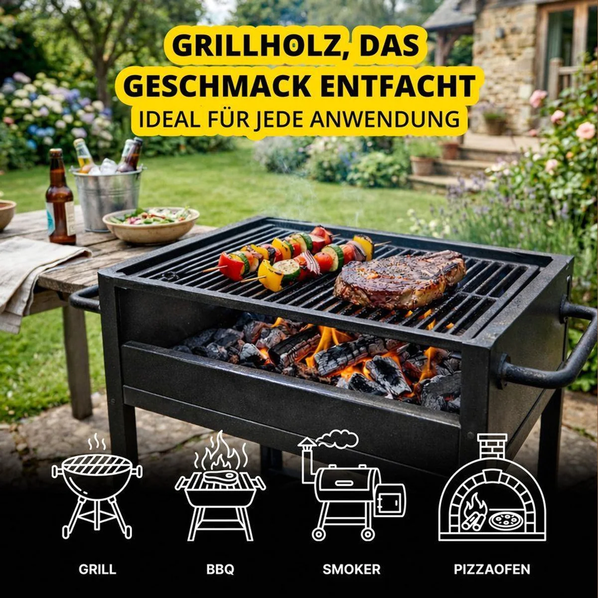 Neandertaler Feuer Hartholz, kammertrocknet, 900 kg — hoher Heizwert, gleichmäßige Verbrennung, vielseitig einsetzbar 3