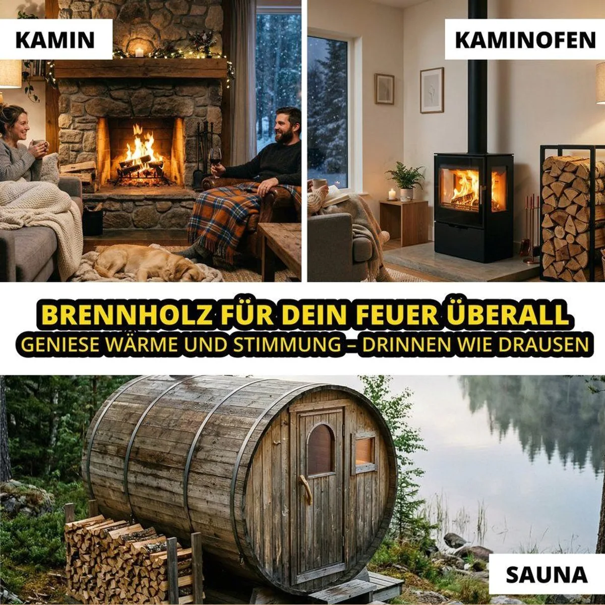 Neandertaler Feuer Hartholz, kammertrocknet, 900 kg — hoher Heizwert, gleichmäßige Verbrennung, vielseitig einsetzbar 4