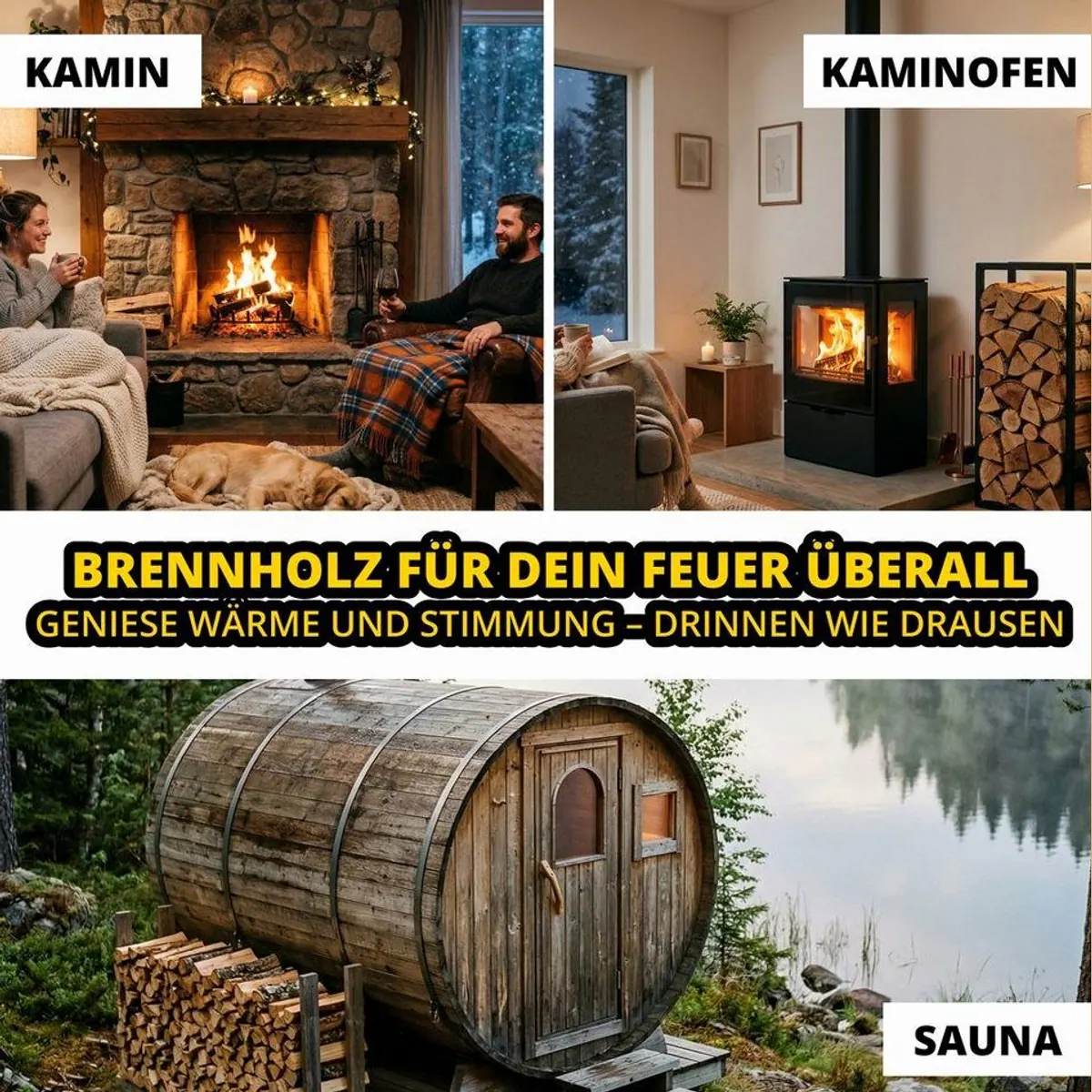 Neandertaler Feuer Brennholz, 100% Hainbuche, hohe Heizkraft 4