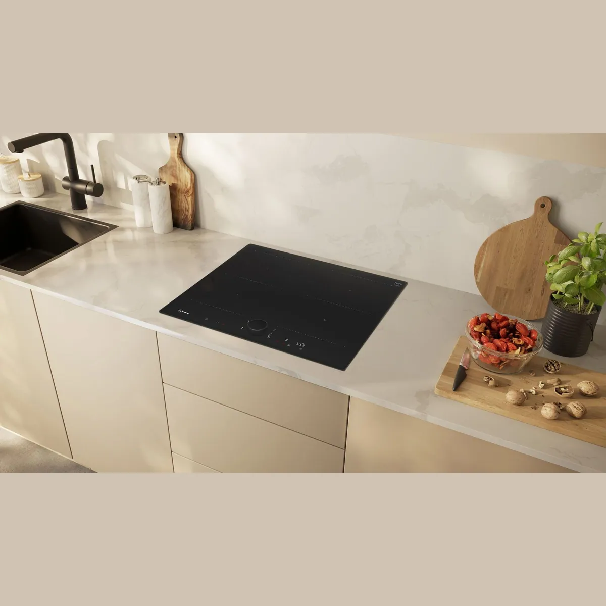 NEFF Induktions-Kochfeld N 90 T56NUQ4A0, präzise Steuerung, elegantes Matt Black Design 2