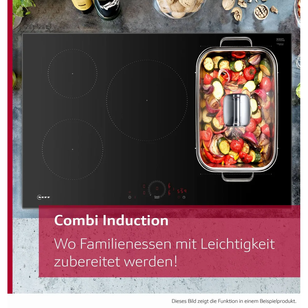 NEFF Induktions-Kochfeld N 90 T56NUQ4A0, präzise Steuerung, elegantes Matt Black Design 3