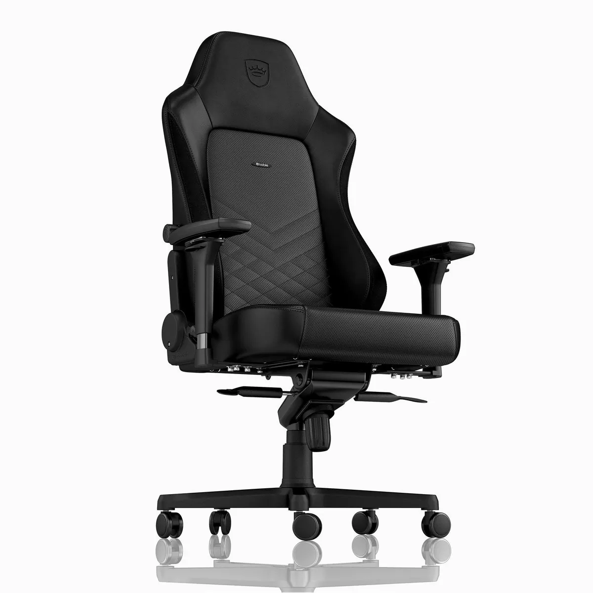 Noblechairs HERO Gaming-Stuhl, ergonomisch, verstellbar, stabil — schwarz/schwarz 4