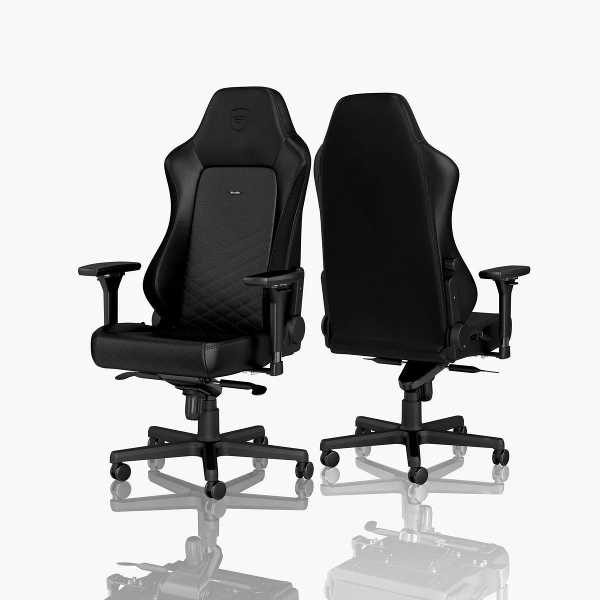 Noblechairs HERO Gaming-Stuhl, ergonomisch, verstellbar, stabil — schwarz/schwarz 5
