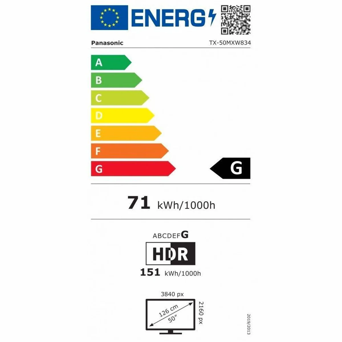 Panasonic TX-50MXW834 Fernseher, 50 Zoll, 4K UHD, HDR-Technologie 4