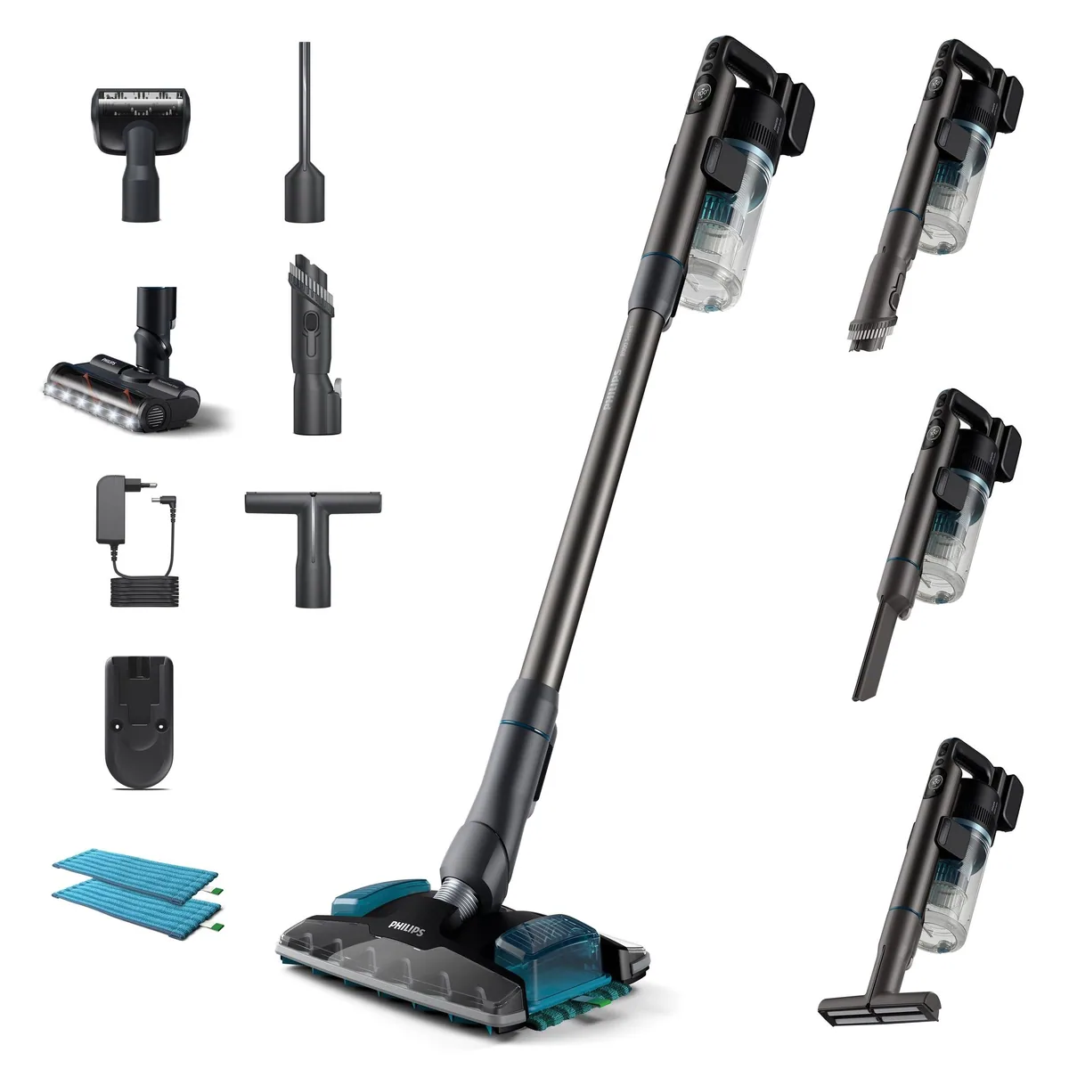 Philips Aqua Plus XC8055/01, Nass-Trocken-Sauger, 80 Minuten Laufzeit, beutellos