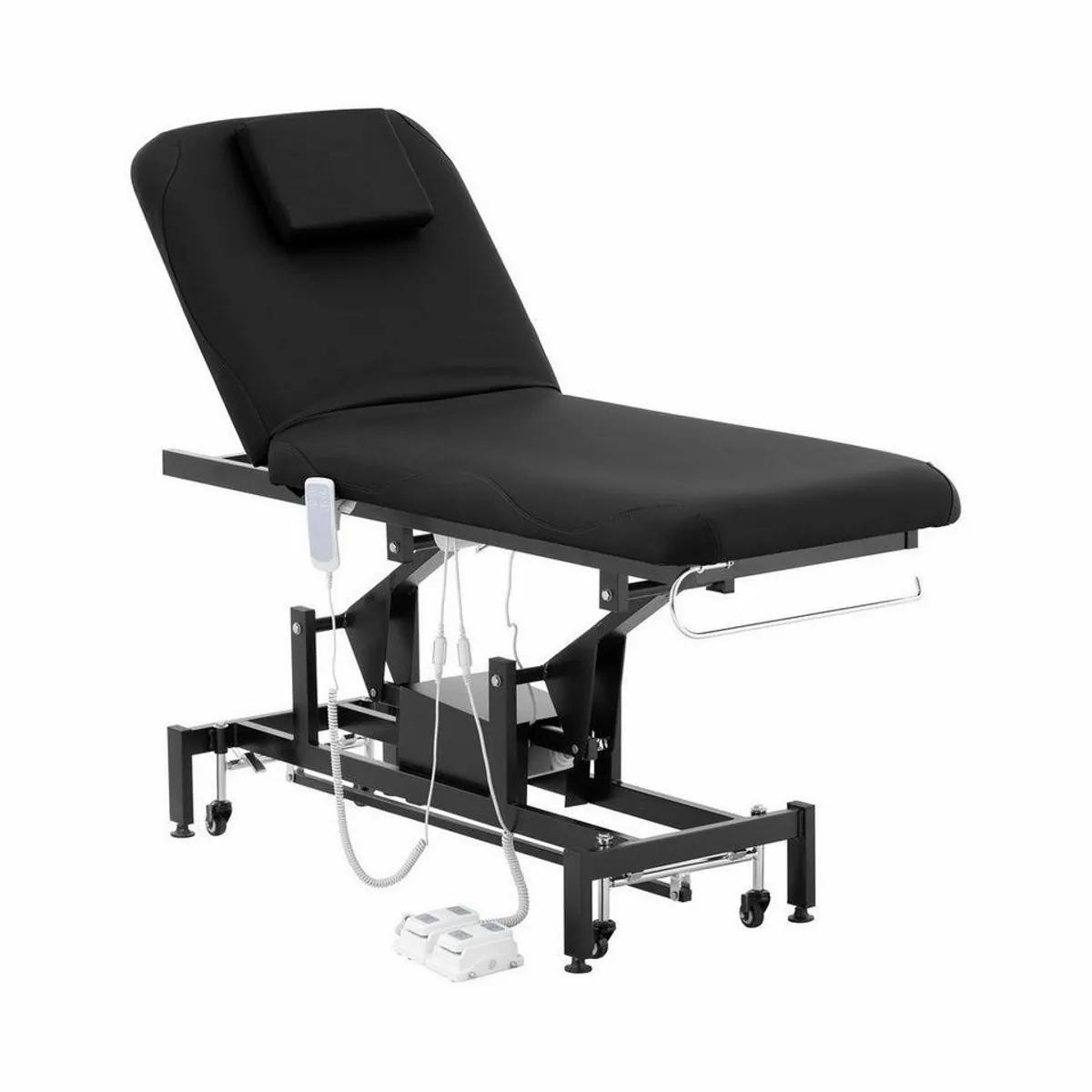 Physa Lyon Black_PH Massageliege elektrisch, 200 kg Tragfähigkeit, 2 Motoren, höhenverstellbar