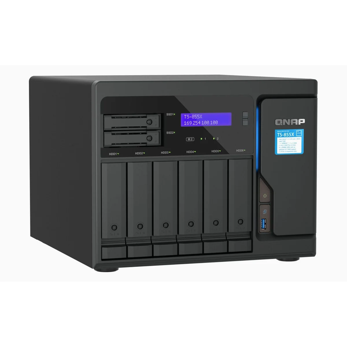QNAP TS-855X NAS-Server, erweiterbarer Speicher, schnelle Datenübertragung, benutzerfreundliche Software