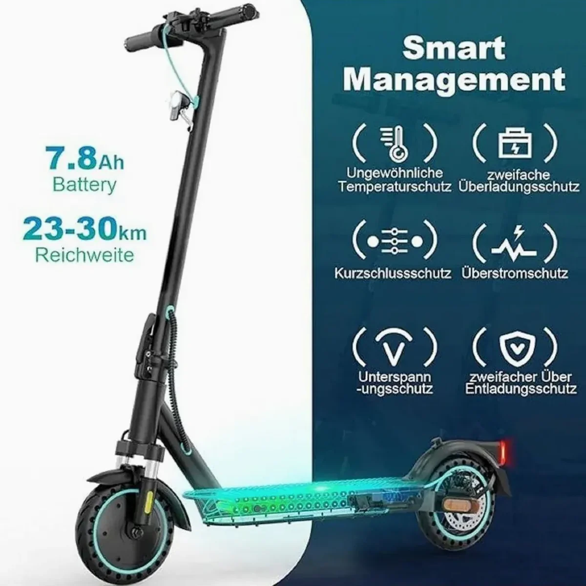RCB TECH EV85F E-Scooter, 400 W Motor, 30 km Reichweite, klappbar 2