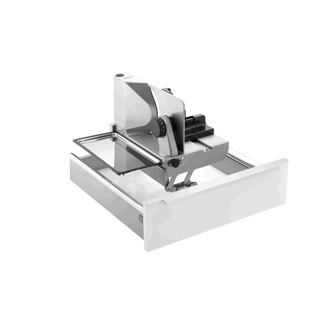 ritter Einbau-Allesschneider AES 72 SR, Vollmetall, Sicherheits-2-Finger-Einschaltsystem