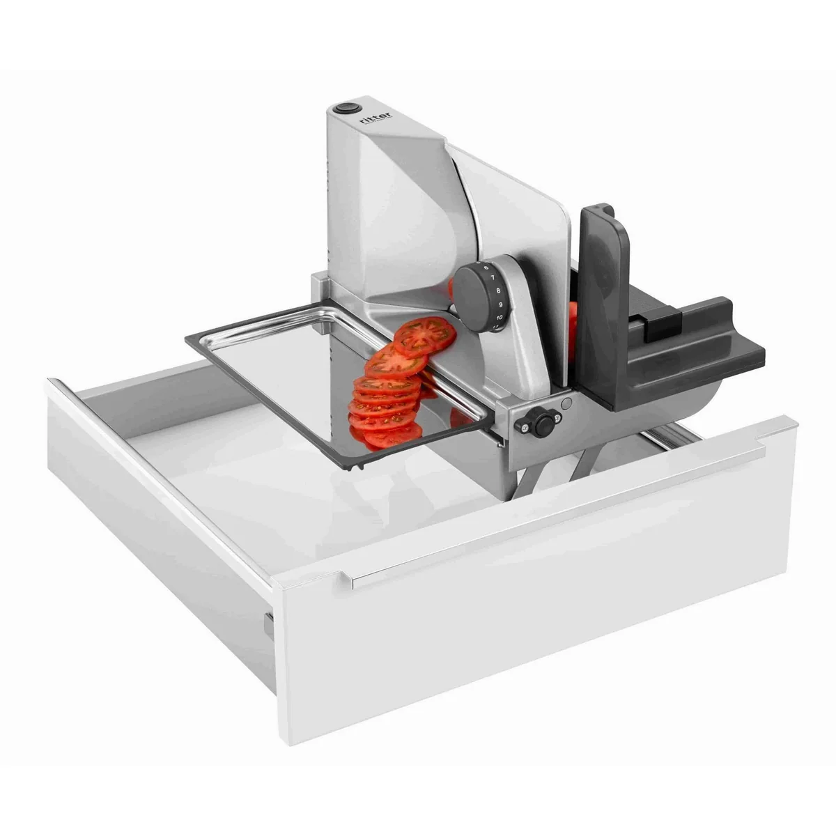 ritter Einbau-Allesschneider AES 72 SR, Vollmetall, Sicherheits-2-Finger-Einschaltsystem 3