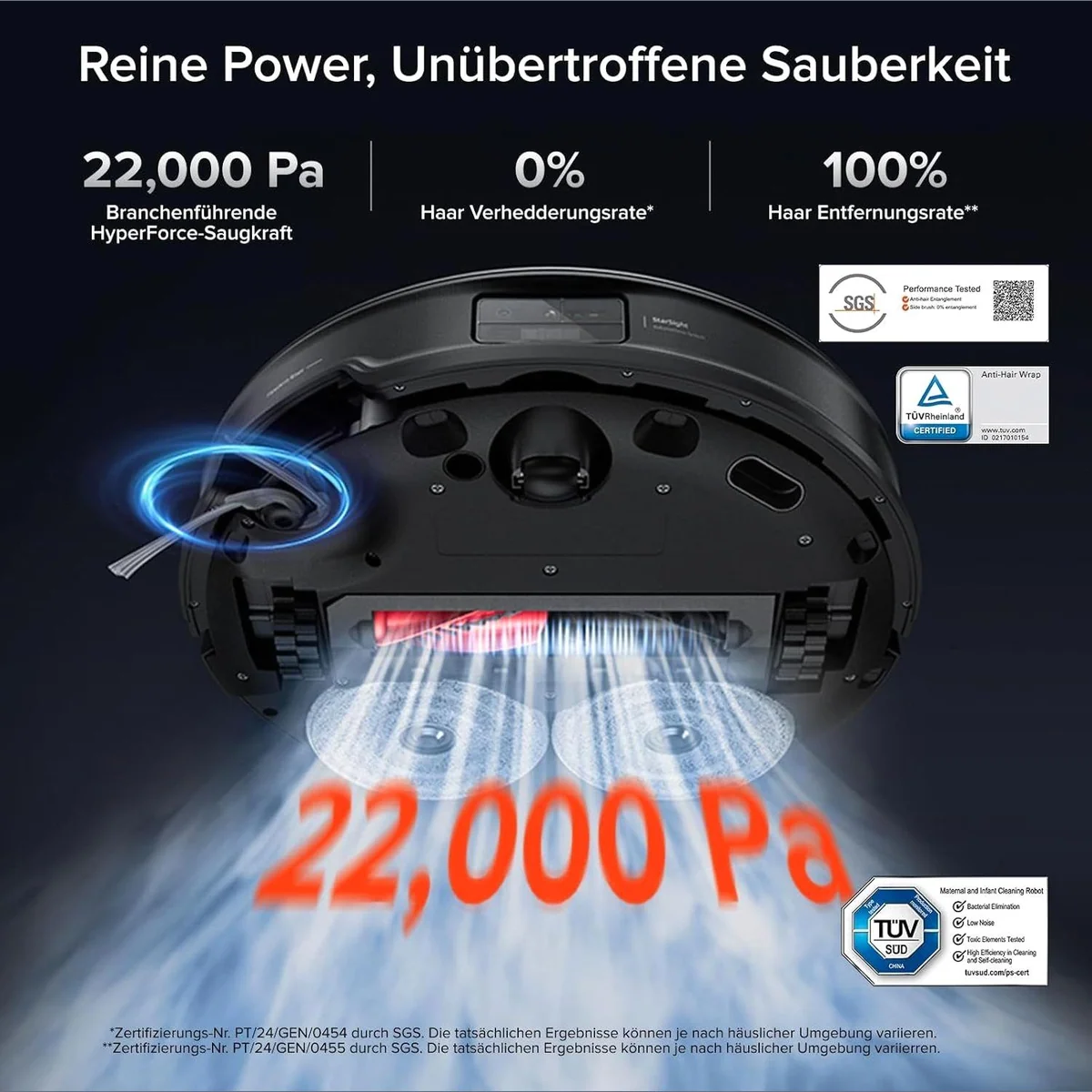 Roborock Saros 10R Saugroboter, ultra-schlank, StarSight System 2.0, Zero-Tangle Technologie 2