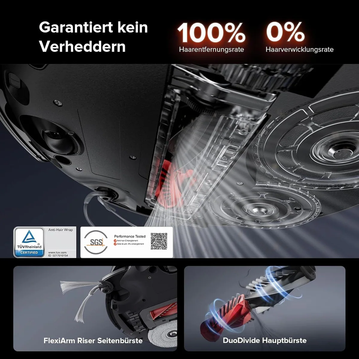 Roborock Saros 10R Saugroboter, ultra-schlank, StarSight System 2.0, Zero-Tangle Technologie 4
