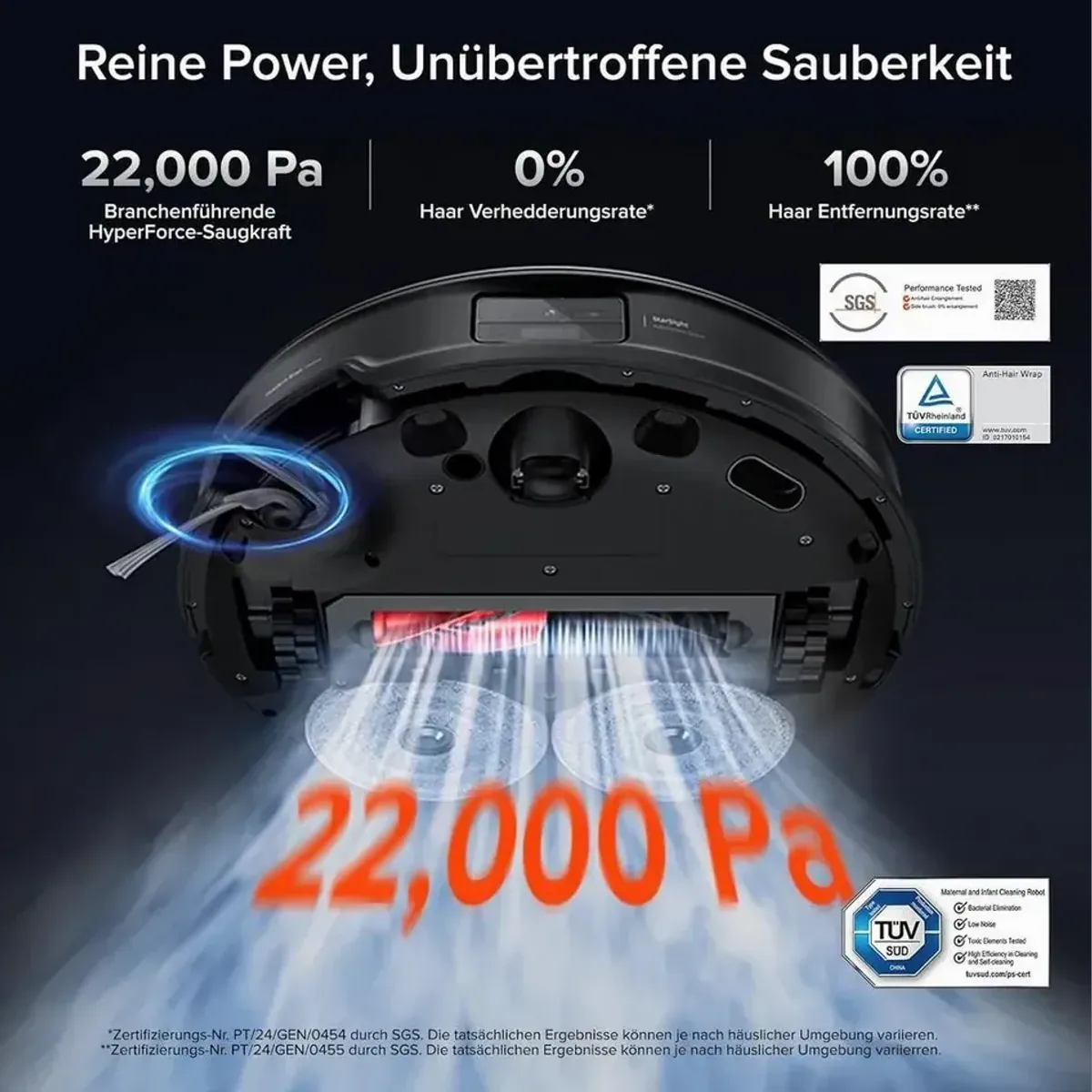 Roborock Saros 10R Saugroboter, 22000 Pa Saugleistung, Ultra-Slim Design, Wischfunktion 3