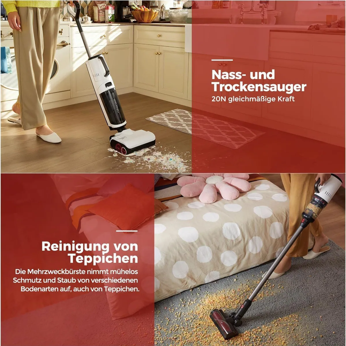 Roborock Dyad Pro Combo, 5-in-1 Nass-Trocken-Akkusauger, hohe Saugkraft, selbstreinigend 3