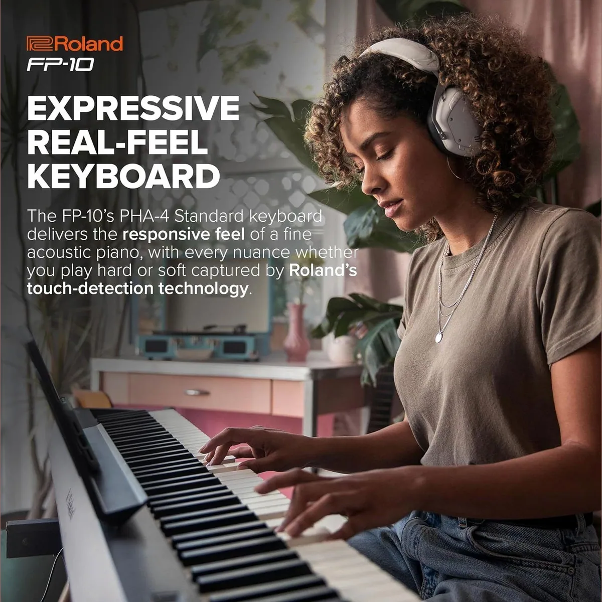 Roland FP-10 Digital Piano, 88 Tasten, Bluetooth, tragbar 5