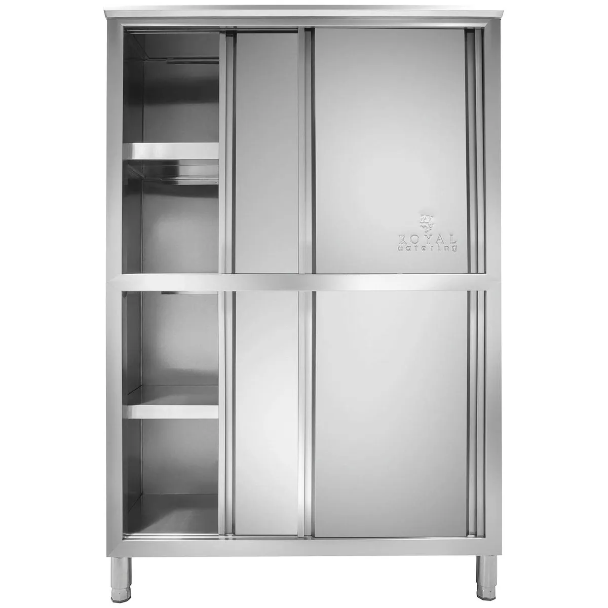Royal Catering Vorratsschrank 117,8 x 50 x 180,5 cm, platzsparend, leicht zu reinigen, hohe Belastbarkeit