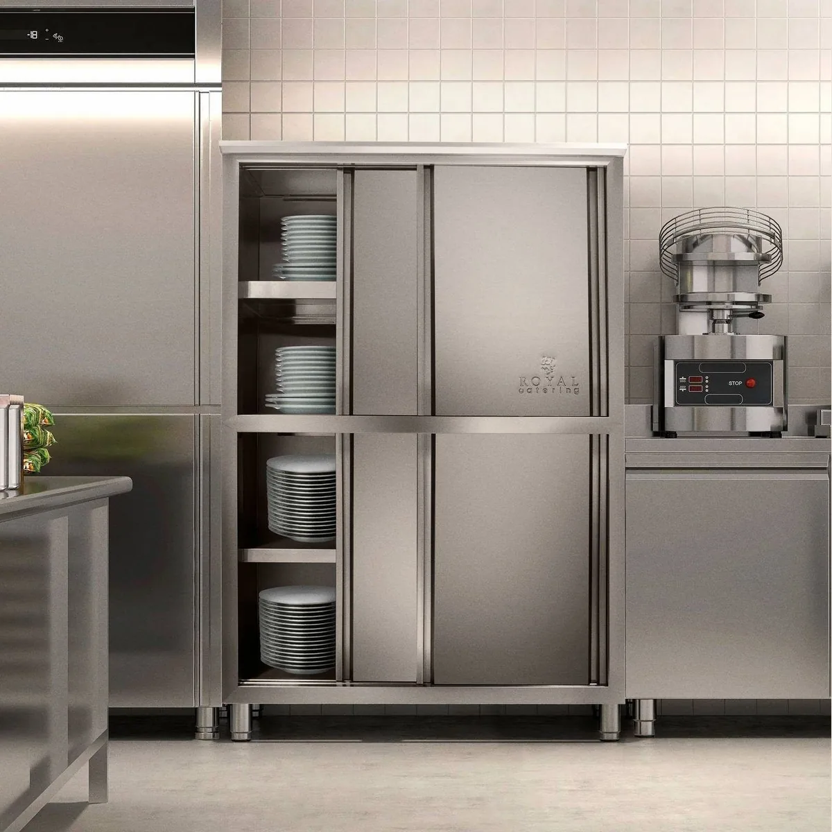 Royal Catering Vorratsschrank 117,8 x 50 x 180,5 cm, platzsparend, leicht zu reinigen, hohe Belastbarkeit 3