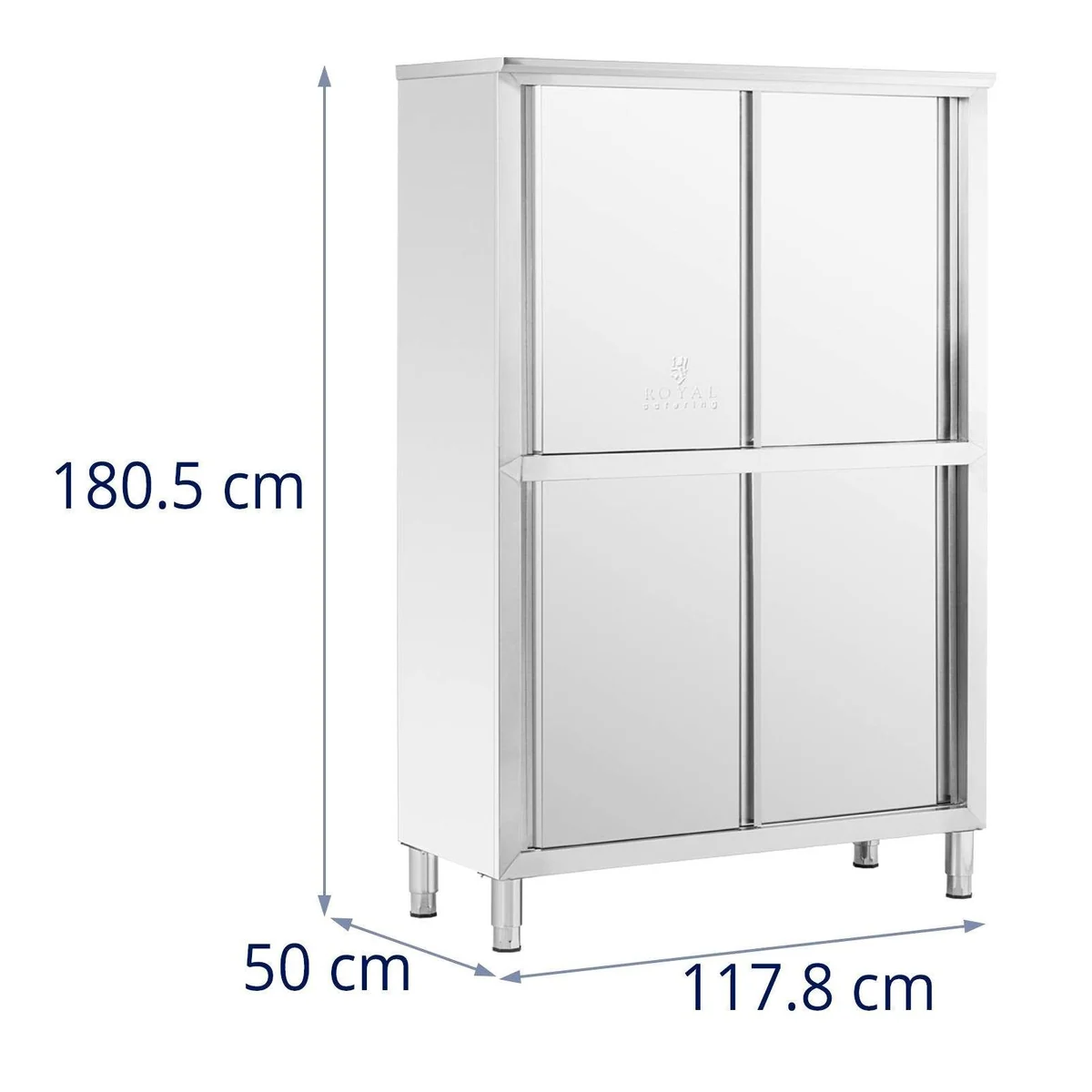 Royal Catering Vorratsschrank 117,8 x 50 x 180,5 cm, platzsparend, leicht zu reinigen, hohe Belastbarkeit 5