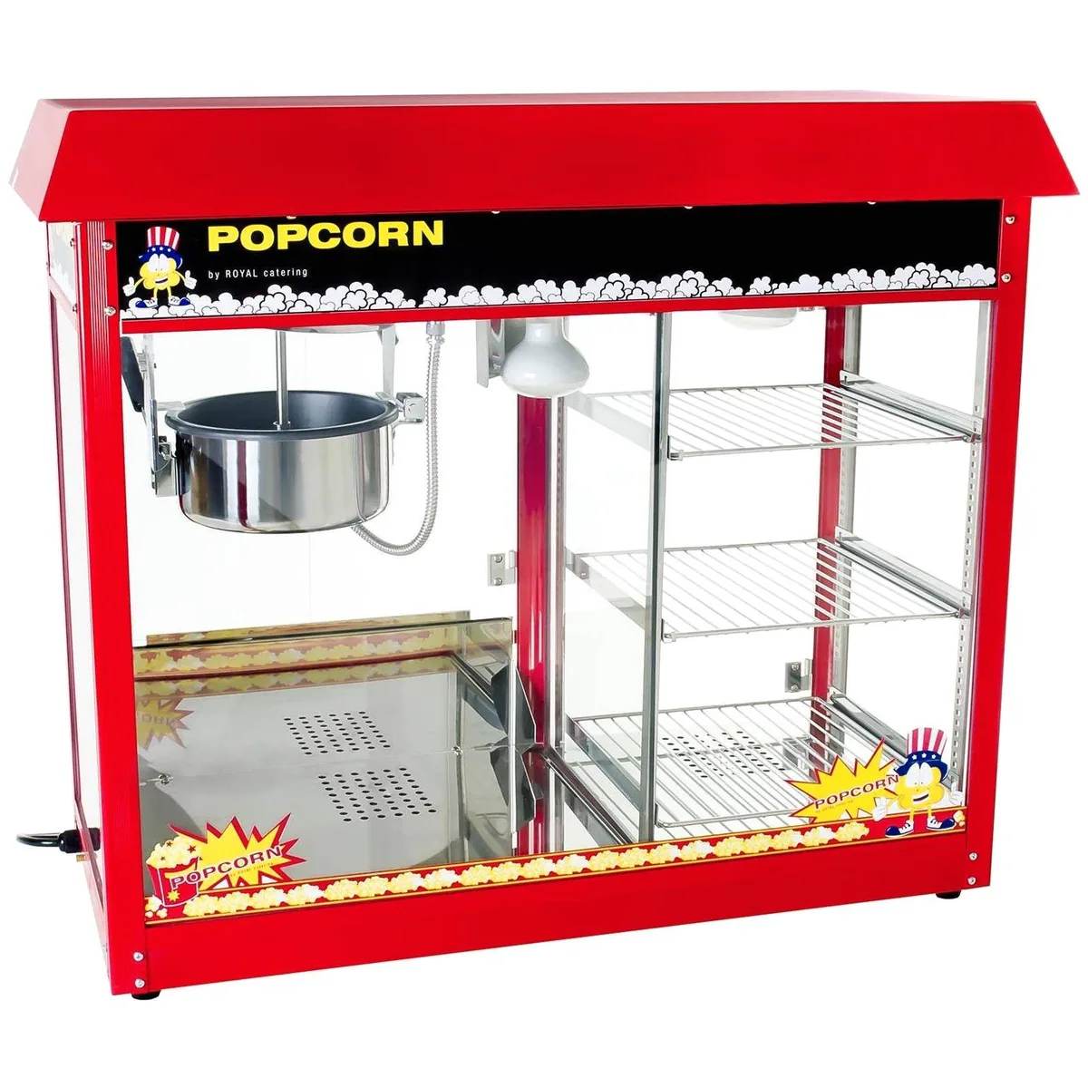 Royal Catering Popcornmaschine RCPC-16E, 1820 W, 5 kg/h, beheizte Auslage 3