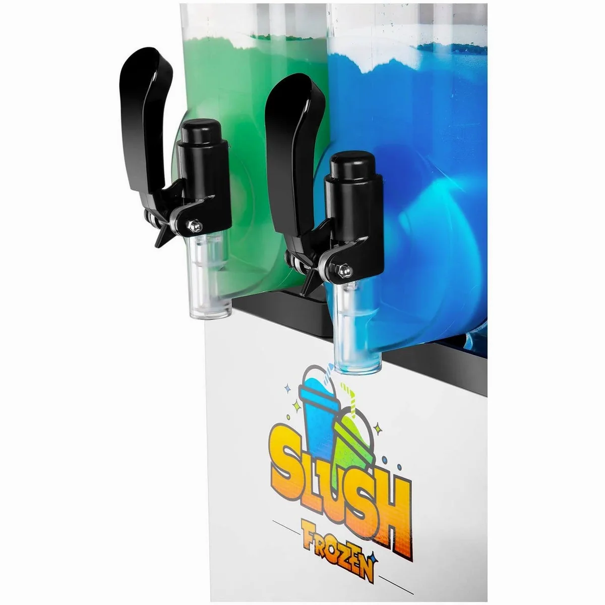 Royal Catering Slush-Eismaschine 3 x 12 L, energieeffizient, hygienisch, vielseitig 4
